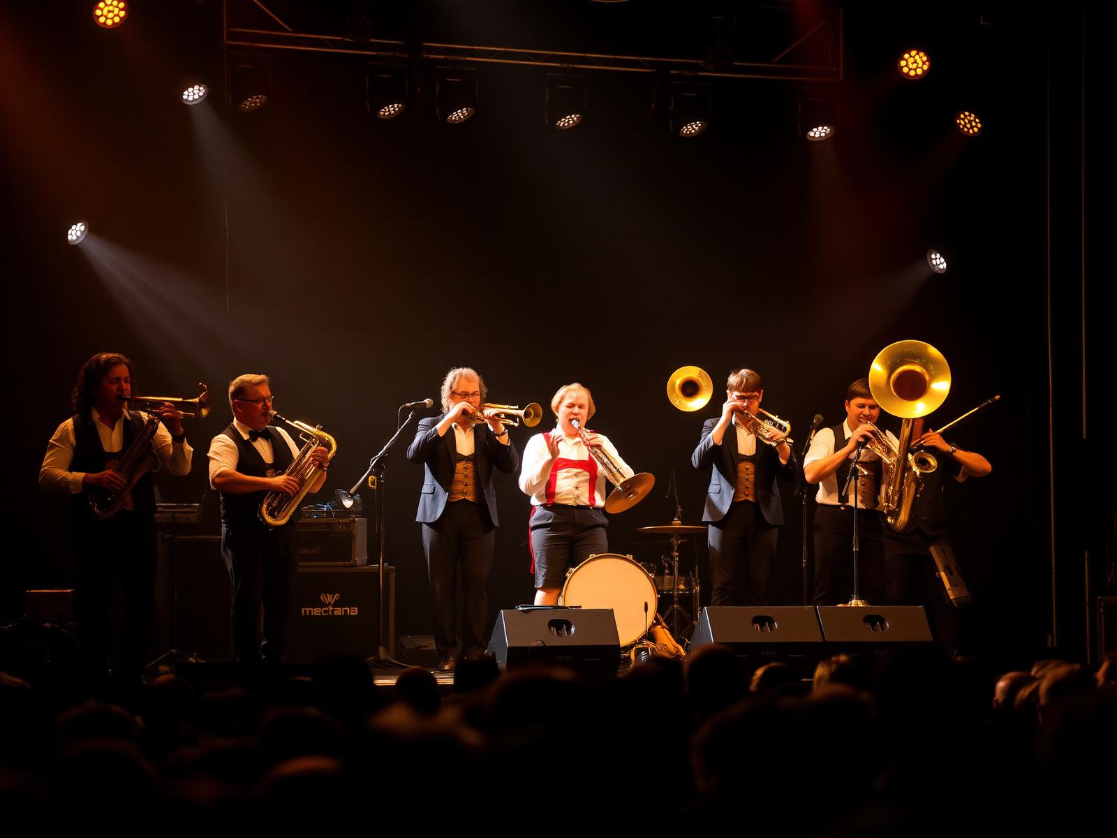 Live Oompah brass band