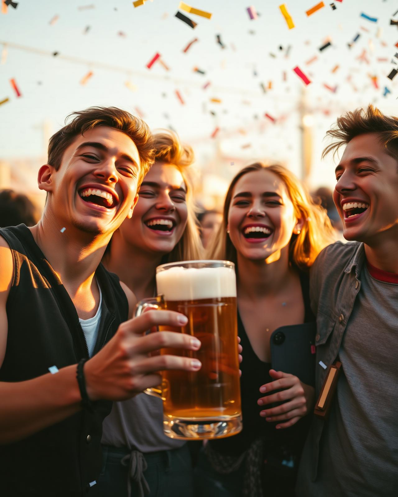 Friends laughing
